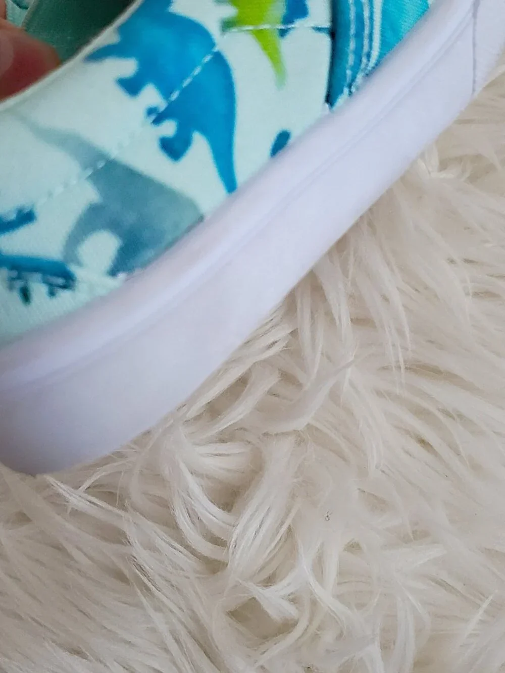 Fabkids Boy's Dinosaur Graphics Slip On Sneakers SZ 7